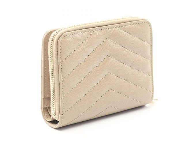 Billetera bi-fold Monogram Yves Saint Laurent Beige - vista 2