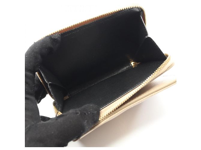 Billetera bi-fold Monogram Yves Saint Laurent Beige - vista 4