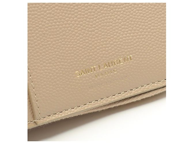 Billetera bi-fold Monogram Yves Saint Laurent Beige - vista 5