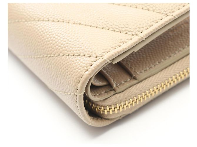 Billetera bi-fold Monogram Yves Saint Laurent Beige - vista 6