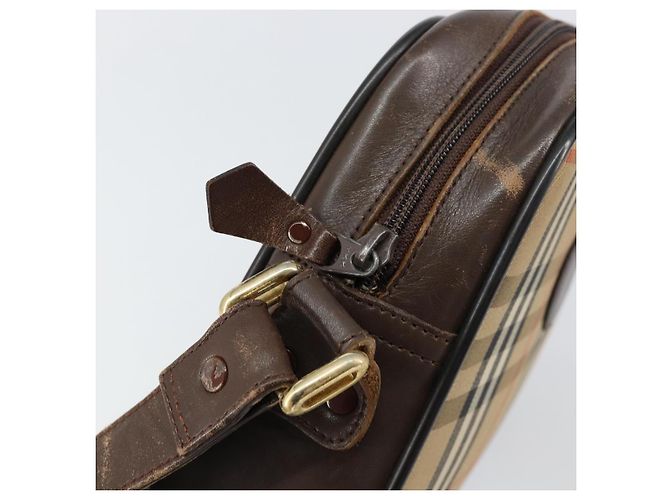 Autre Marque Borsa a Spalla Burberrys Nova Check in Tela Beige Oro Auth 151396 D'oro - vista 10