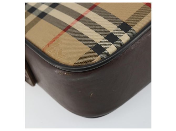 Autre Marque Borsa a Spalla Burberrys Nova Check in Tela Beige Oro Auth 151396 D'oro - vista 15