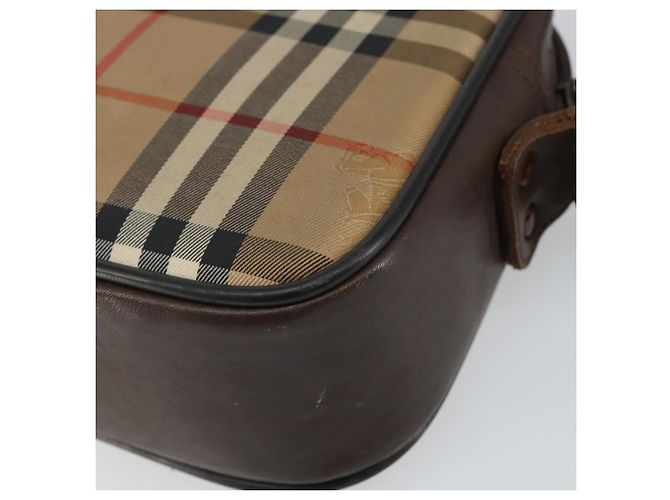 Autre Marque Borsa a Spalla Burberrys Nova Check in Tela Beige Oro Auth 151396 D'oro - vista 16