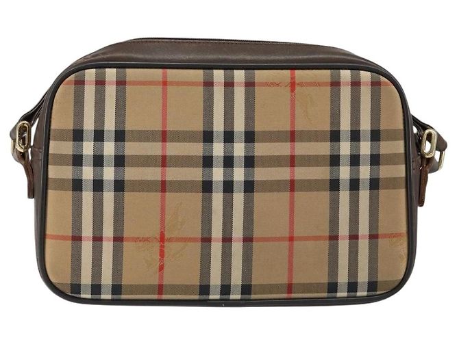 Autre Marque Borsa a Spalla Burberrys Nova Check in Tela Beige Oro Auth 151396 D'oro - vista 2