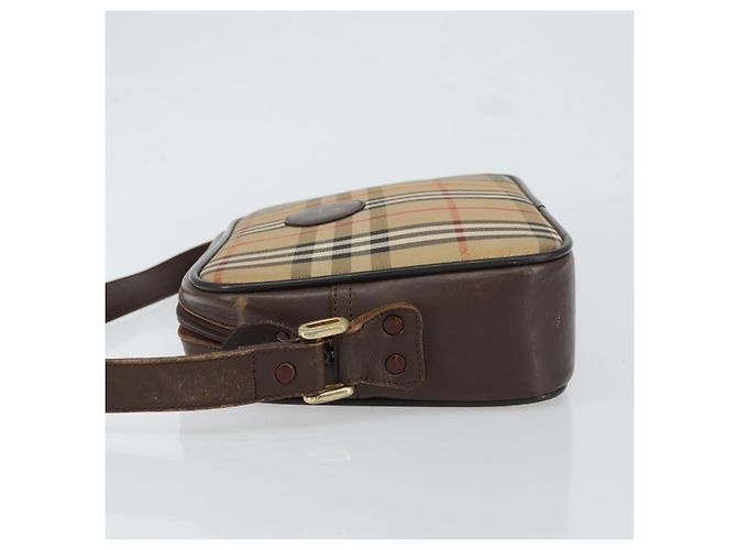 Autre Marque Borsa a Spalla Burberrys Nova Check in Tela Beige Oro Auth 151396 D'oro - vista 4