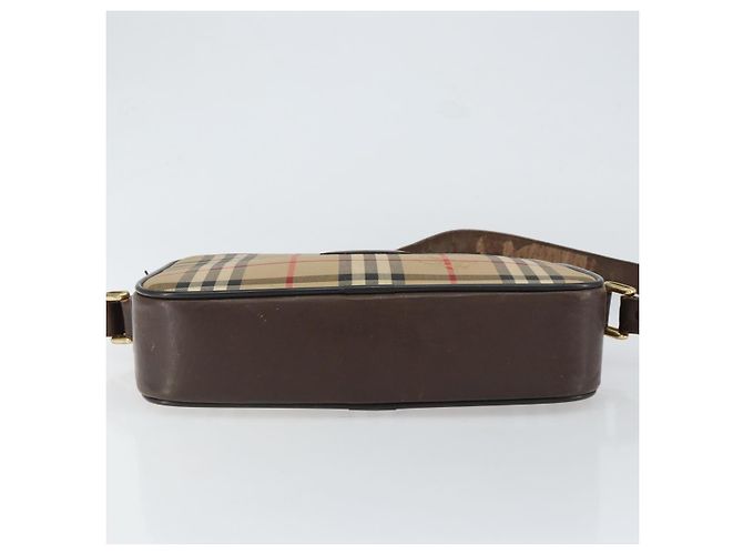 Autre Marque Borsa a Spalla Burberrys Nova Check in Tela Beige Oro Auth 151396 D'oro - vista 5