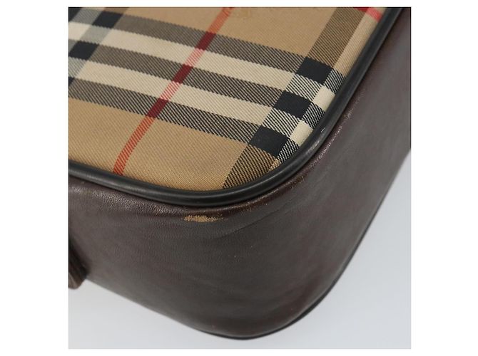 Autre Marque Borsa a Spalla Burberrys Nova Check in Tela Beige Oro Auth 151396 D'oro - vista 9