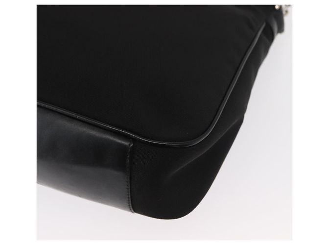 Borsa a Spalla GUCCI Bamboo Nylon 2way Nero Argento 001 1638 Auth ep11989 - vista 13