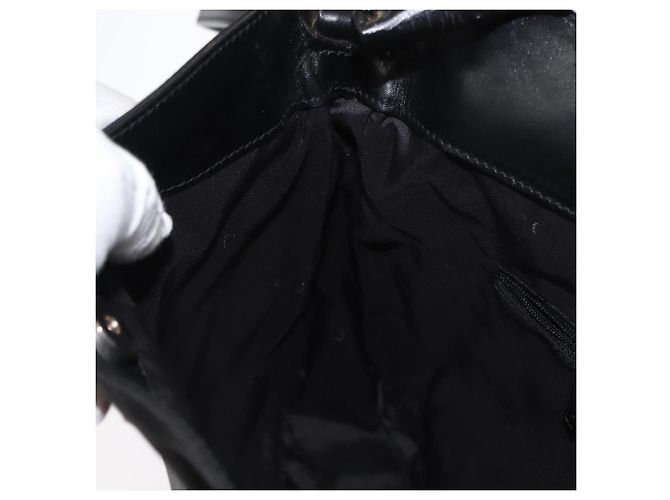 Borsa a Spalla GUCCI Bamboo Nylon 2way Nero Argento 001 1638 Auth ep11989 - vista 19