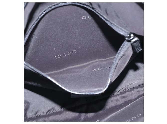 Borsa a Spalla GUCCI Bamboo Nylon 2way Nero Argento 001 1638 Auth ep11989 - vista 21