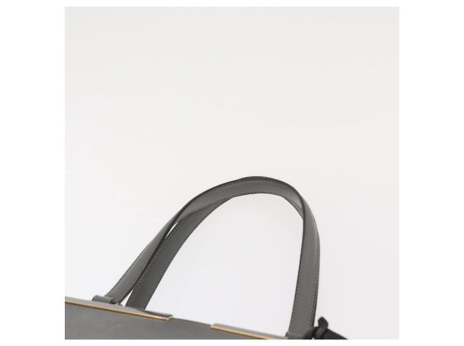 FENDI Trois Jules Borsa a Mano in Pelle 2in1 Grigio Oro Auth ep11480 Marrone D'oro - vista 14