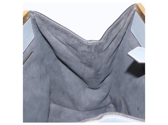 FENDI Trois Jules Borsa a Mano in Pelle 2in1 Grigio Oro Auth ep11480 Marrone D'oro - vista 20