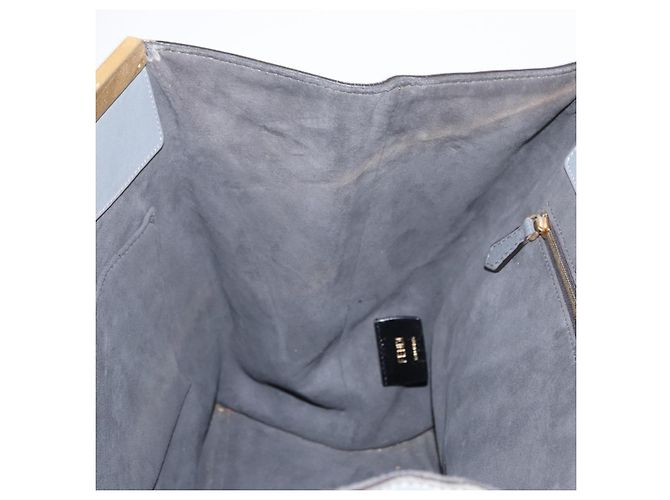 FENDI Trois Jules Borsa a Mano in Pelle 2in1 Grigio Oro Auth ep11480 Marrone D'oro - vista 21