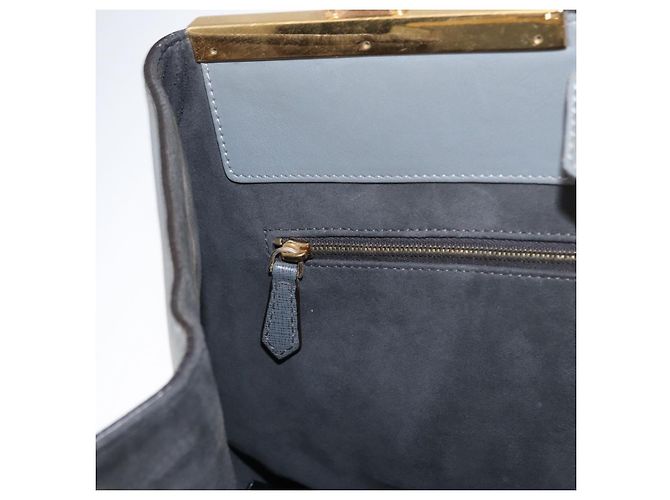 FENDI Trois Jules Borsa a Mano in Pelle 2in1 Grigio Oro Auth ep11480 Marrone D'oro - vista 22