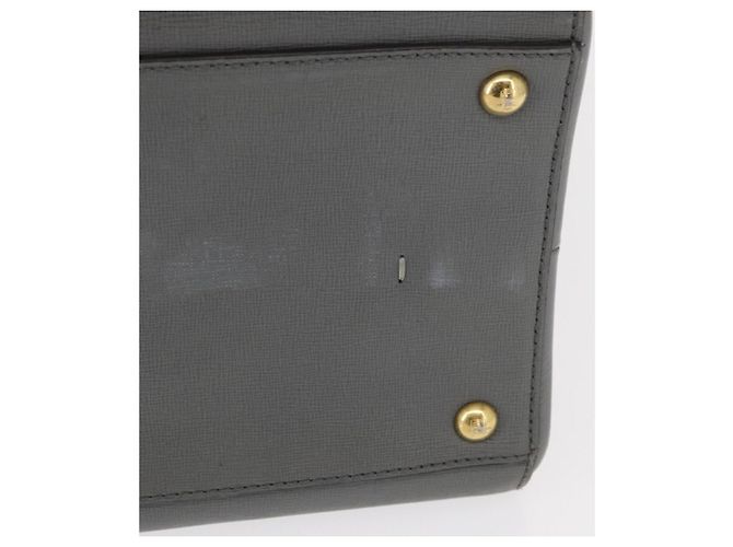 FENDI Trois Jules Borsa a Mano in Pelle 2in1 Grigio Oro Auth ep11480 Marrone D'oro - vista 6