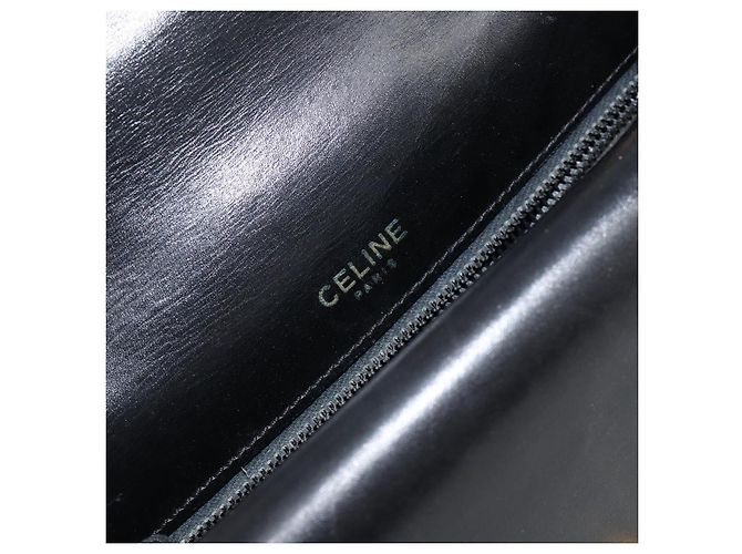 Céline Borsa a mano CELINE in pelle nera argento autentica 151991 Nero - vista 16