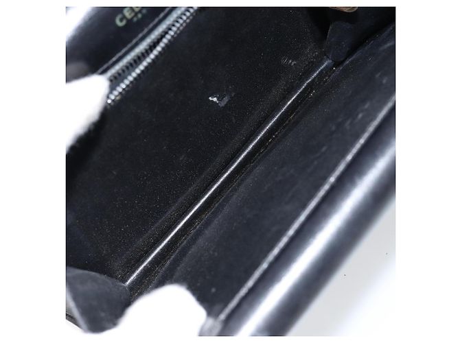 Céline Borsa a mano CELINE in pelle nera argento autentica 151991 Nero - vista 17