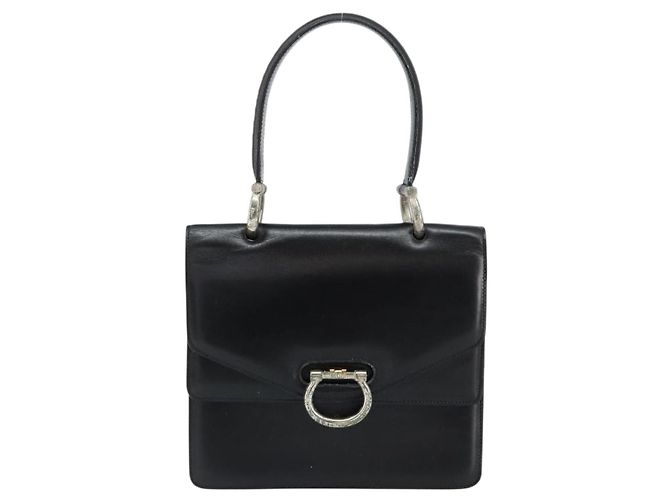 Céline Borsa a mano CELINE in pelle nera argento autentica 151991 Nero - vista 2