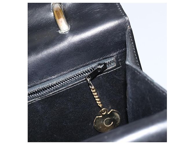Céline Borsa a mano CELINE in pelle nera argento autentica 151991 Nero - vista 20
