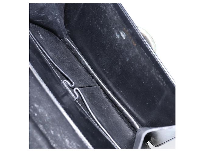 Céline Borsa a mano CELINE in pelle nera argento autentica 151991 Nero - vista 22