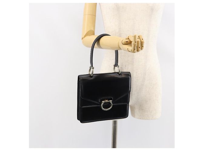 Céline Borsa a mano CELINE in pelle nera argento autentica 151991 Nero - vista 23