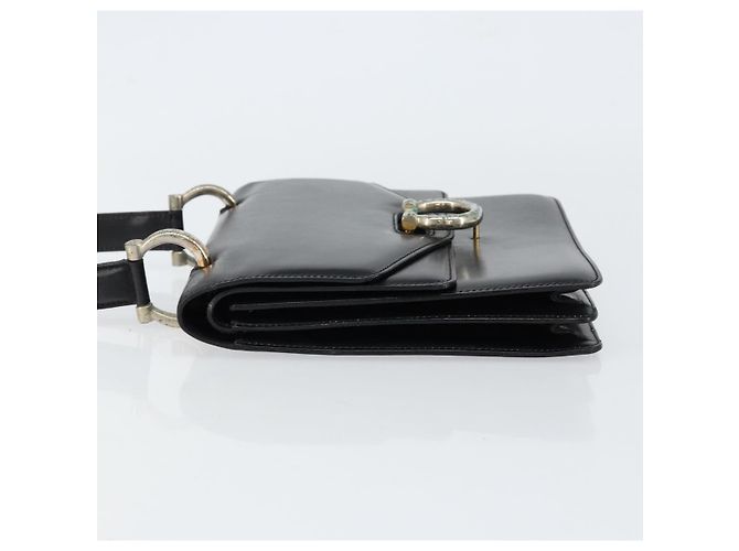 Céline Borsa a mano CELINE in pelle nera argento autentica 151991 Nero - vista 5