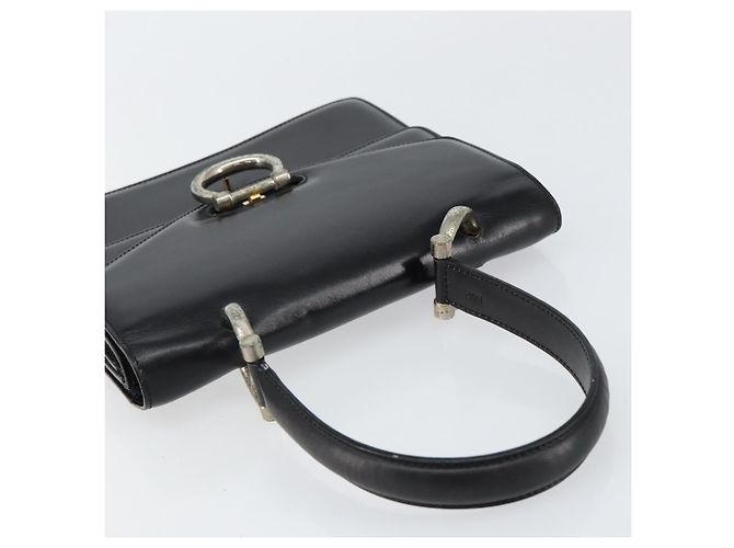Céline Borsa a mano CELINE in pelle nera argento autentica 151991 Nero - vista 6