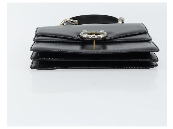 Céline Borsa a mano CELINE in pelle nera argento autentica 151991 Nero - vista 9