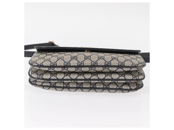 Gucci Borsa a Spalla GG Supreme in PVC Navy Gold 004 106 0024 Auth 152571 D'oro Blu navy - vista 10