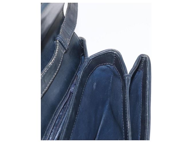 Gucci Borsa a Spalla GG Supreme in PVC Navy Gold 004 106 0024 Auth 152571 D'oro Blu navy - vista 20