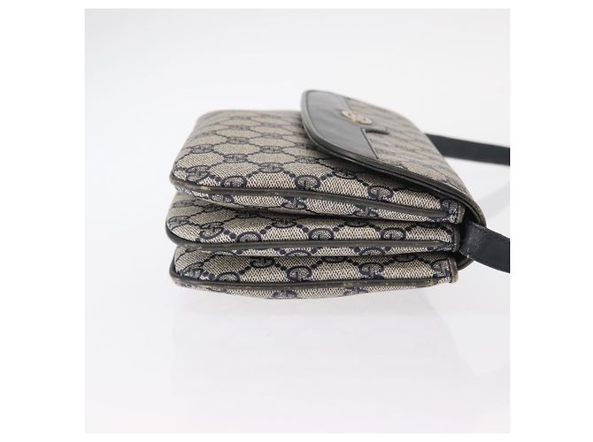 Gucci Borsa a Spalla GG Supreme in PVC Navy Gold 004 106 0024 Auth 152571 D'oro Blu navy - vista 4