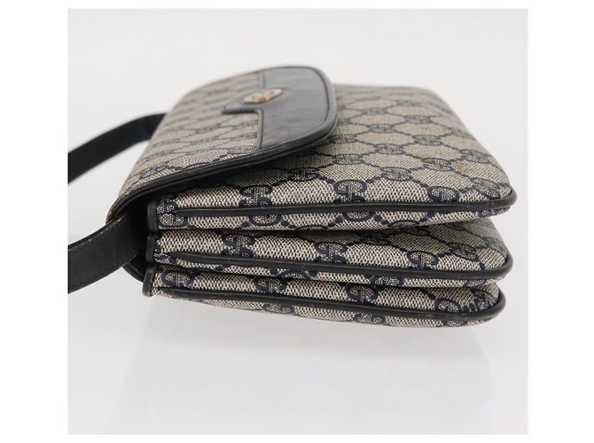 Gucci Borsa a Spalla GG Supreme in PVC Navy Gold 004 106 0024 Auth 152571 D'oro Blu navy - vista 5