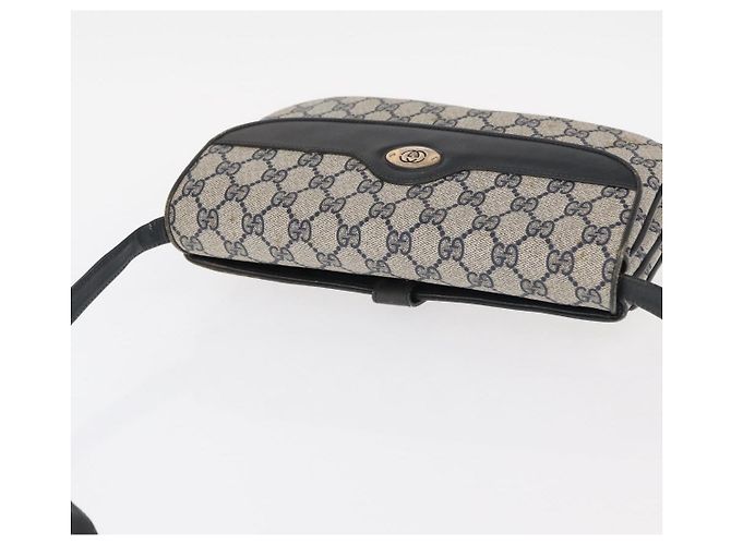 Gucci Borsa a Spalla GG Supreme in PVC Navy Gold 004 106 0024 Auth 152571 D'oro Blu navy - vista 6