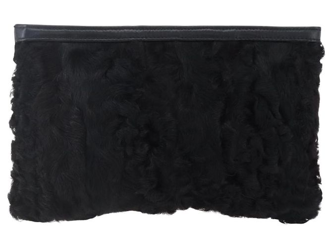 Pochette in pelle nera e dorata Auth 152829 LOEWE Nero D'oro - vista 13