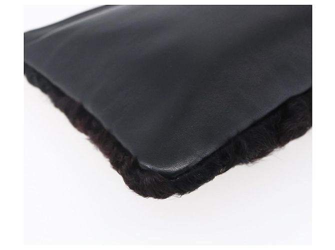 Pochette in pelle nera e dorata Auth 152829 LOEWE Nero D'oro - vista 15