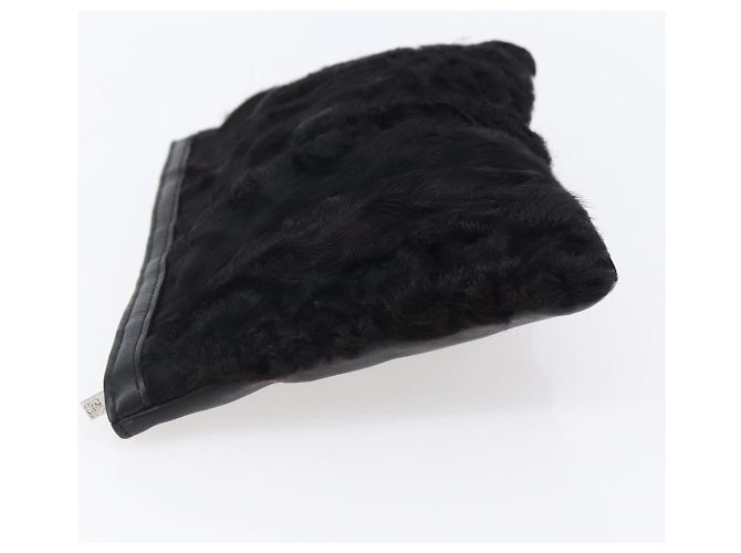 Pochette in pelle nera e dorata Auth 152829 LOEWE Nero D'oro - vista 3