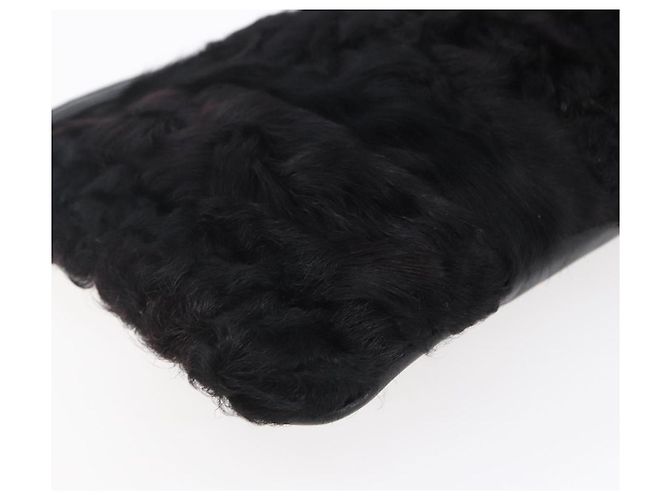 Pochette in pelle nera e dorata Auth 152829 LOEWE Nero D'oro - vista 8
