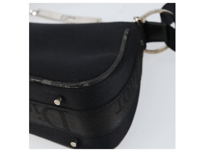 Borsa a Spalla Hardcore Christian Dior in Nylon Argento Nero Auth ep11778 - vista 12