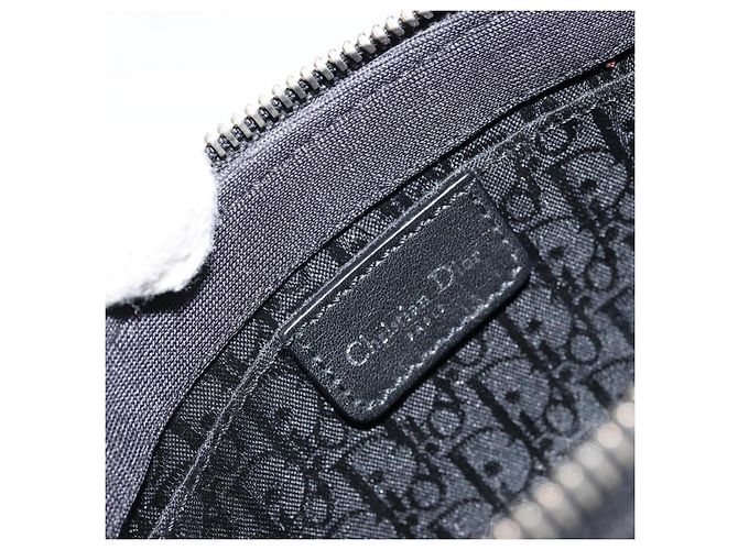 Borsa a Spalla Hardcore Christian Dior in Nylon Argento Nero Auth ep11778 - vista 18