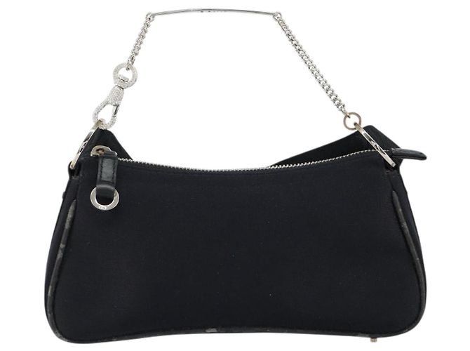 Borsa a Spalla Hardcore Christian Dior in Nylon Argento Nero Auth ep11778 - vista 2