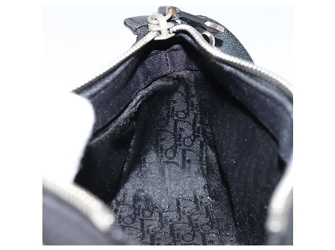 Borsa a Spalla Hardcore Christian Dior in Nylon Argento Nero Auth ep11778 - vista 20