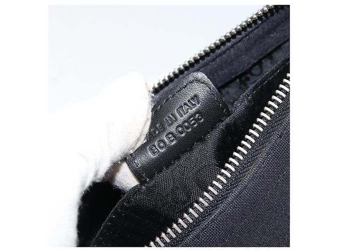 Borsa a Spalla Hardcore Christian Dior in Nylon Argento Nero Auth ep11778 - vista 23