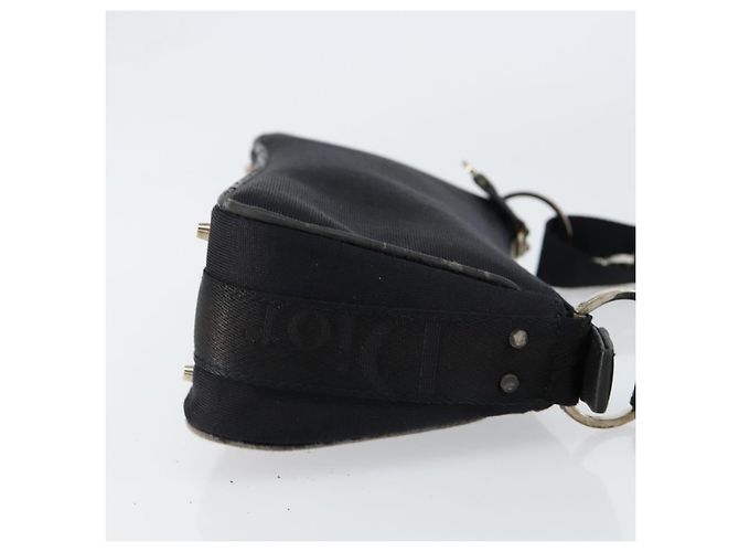 Borsa a Spalla Hardcore Christian Dior in Nylon Argento Nero Auth ep11778 - vista 4