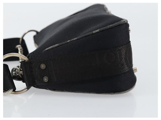 Borsa a Spalla Hardcore Christian Dior in Nylon Argento Nero Auth ep11778 - vista 5