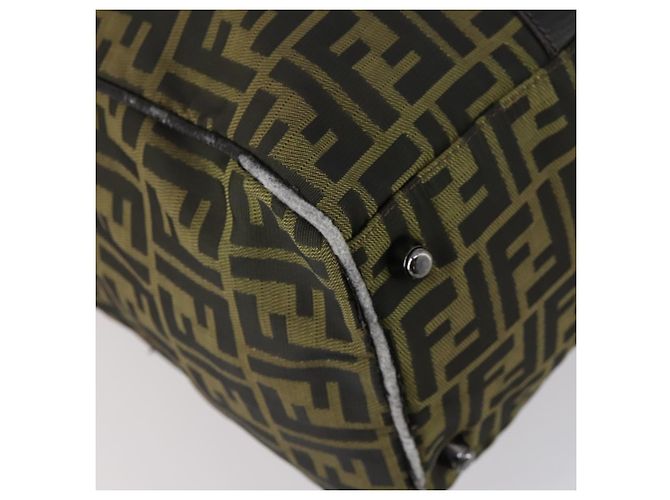 FENDI Zucca Canvas Tote Bag Schwarz Braun Auth 150286 - Ansicht 15