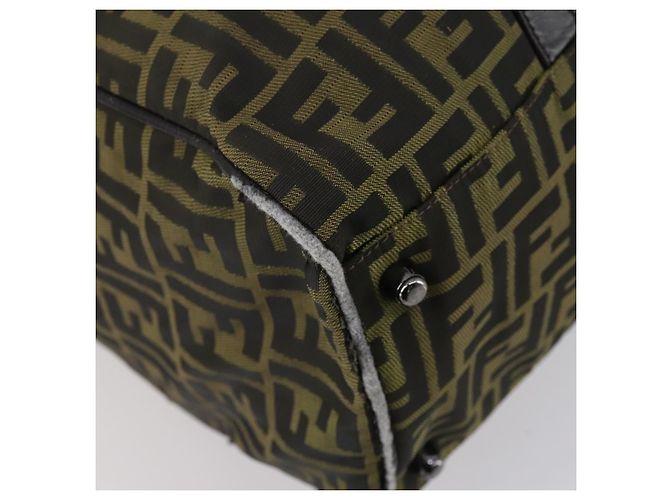 FENDI Zucca Canvas Tote Bag Schwarz Braun Auth 150286 - Ansicht 17