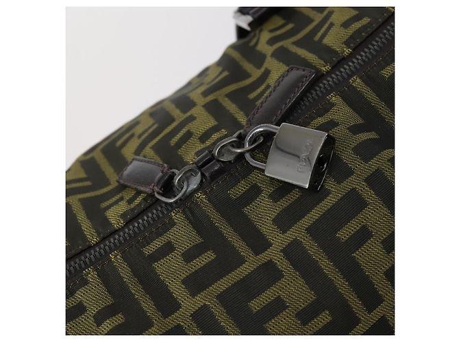 FENDI Zucca Canvas Tote Bag Schwarz Braun Auth 150286 - Ansicht 18