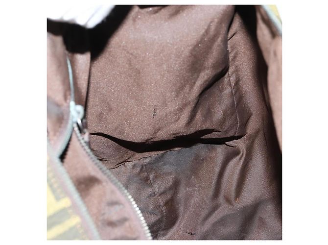 FENDI Zucca Canvas Tote Bag Schwarz Braun Auth 150286 - Ansicht 20