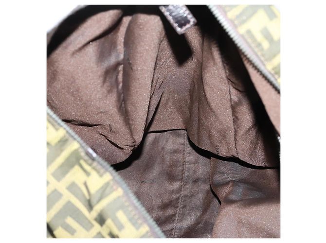FENDI Zucca Canvas Tote Bag Schwarz Braun Auth 150286 - Ansicht 21
