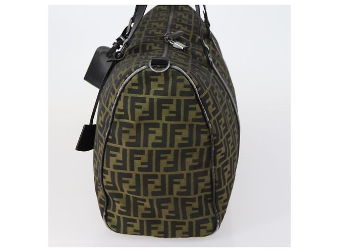 FENDI Zucca Canvas Tote Bag Schwarz Braun Auth 150286 - Ansicht 3